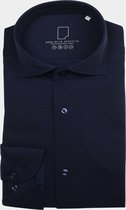 Born With Appetite Casual hemd lange mouw Blauw Seymour Knitted Pique Shirt W 00007SE78/290 navy
