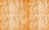 Fotobehang - Vlies Behang - Muur van Houten Planken - 104 x 70,5 cm