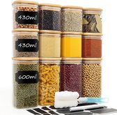 voedselopslagcontainer / Glass Food Storage Containers - Luchtdicht Portie Controle Voedsel Vershoudbak - voorraadpottenset / voorraaddozen, glas,