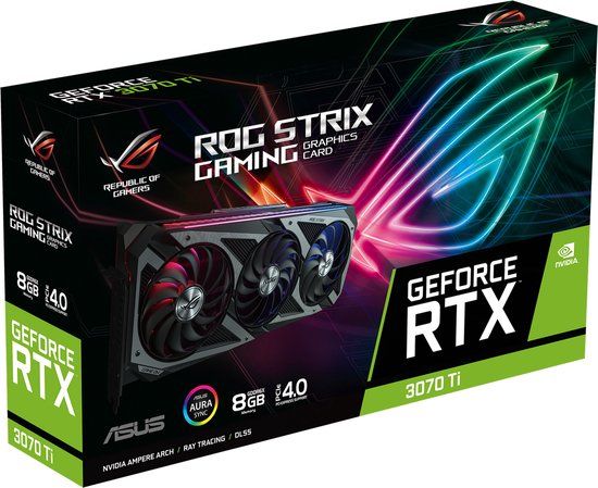 ASUS ROG Strix GeForce RTX 3070 Ti - Videokaart - 8GB GDDR6X - PCIe 4.0 - 2 x HDMI, 3 | bol ASUS ROG Strix GeForce RTX 3070 Ti - Videokaart - 8GB GDDR6X - PCIe 4.0 - 2 x HDMI, 3 | bol