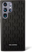 Samsung Galaxy S23 Ultra Backcase hoesje - Karl Lagerfeld - Effen Zwart - TPU (Zacht)