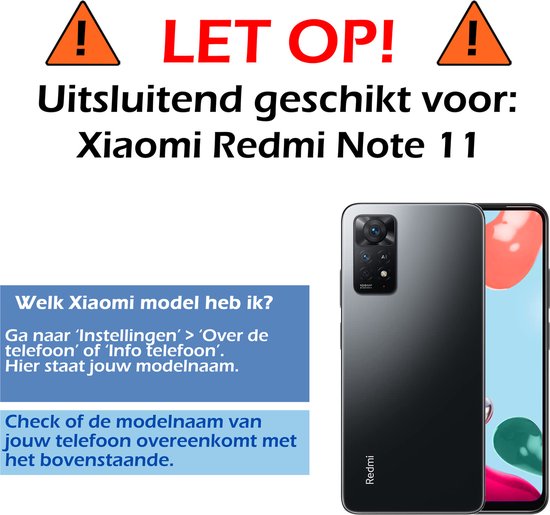 Coque Xiaomi Redmi Note 11 Coque Arrière en Siliconen - Coque Xiaomi Redmi Note 11 Silicone - Zwart - 2X