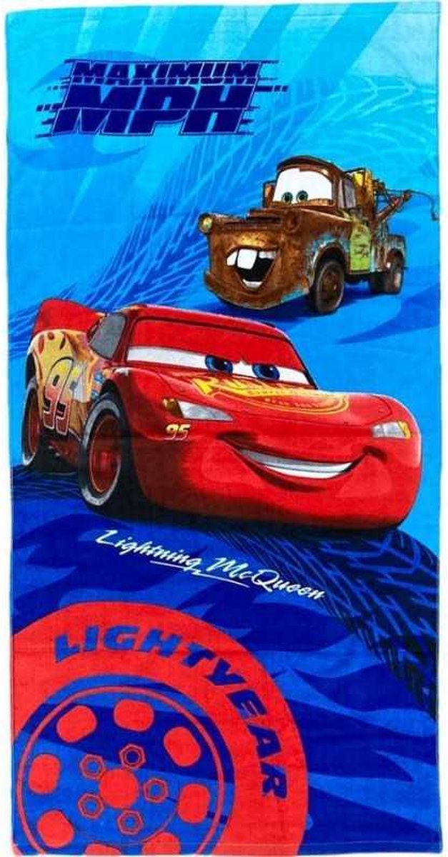 Cars strandlaken - 100% katoen - Disney Cars handdoek - 140 x 70 centimeter