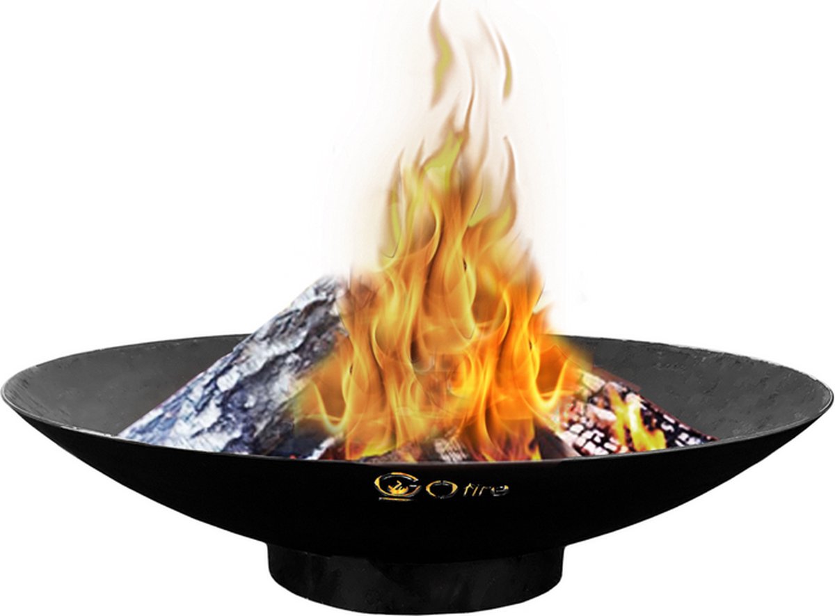 GoFire Soho Vuurschaal - 50 cm - Zwart - Hittebestendige coating - staaldikte 3mm