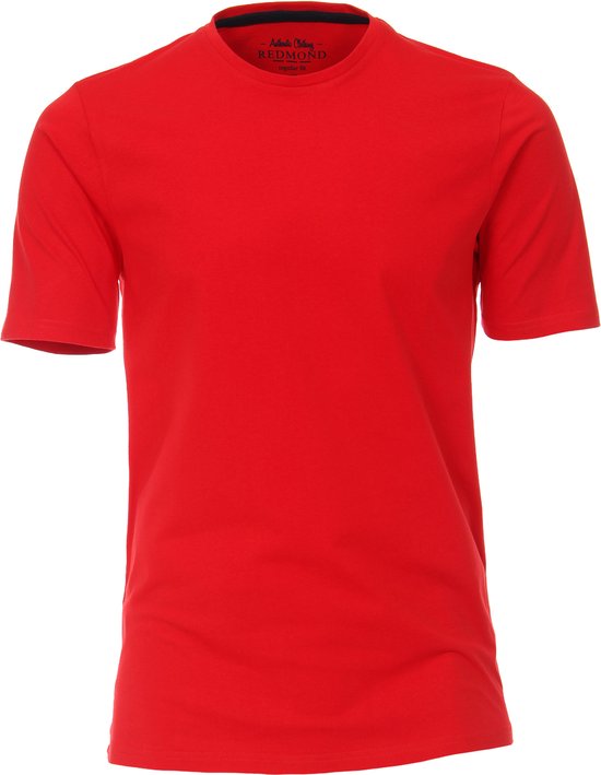 Redmond regular fit T-shirt - korte mouw O-hals - rood - Maat: