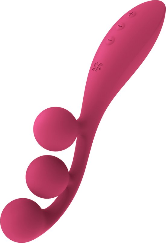 Tri Ball 1 Lay on Vibrator - Red main image 0