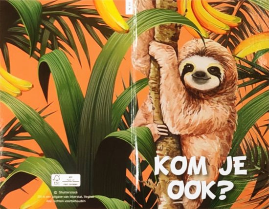 Uitnodigingskaarten - Luiaard - Kom je ook? - 6st. | bol