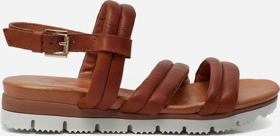 AQA Shoes A8366 - Volwassenen Platte sandalen - Kleur: Cognac - Maat: 40
