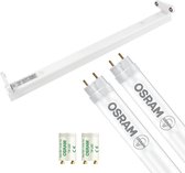 LED TL Armatuur met T8 Buis - OSRAM SubstiTUBE Value EM 865 - Igia Dybolo - 60cm Dubbel - 15.2W - Helder/Koud Wit 6500K