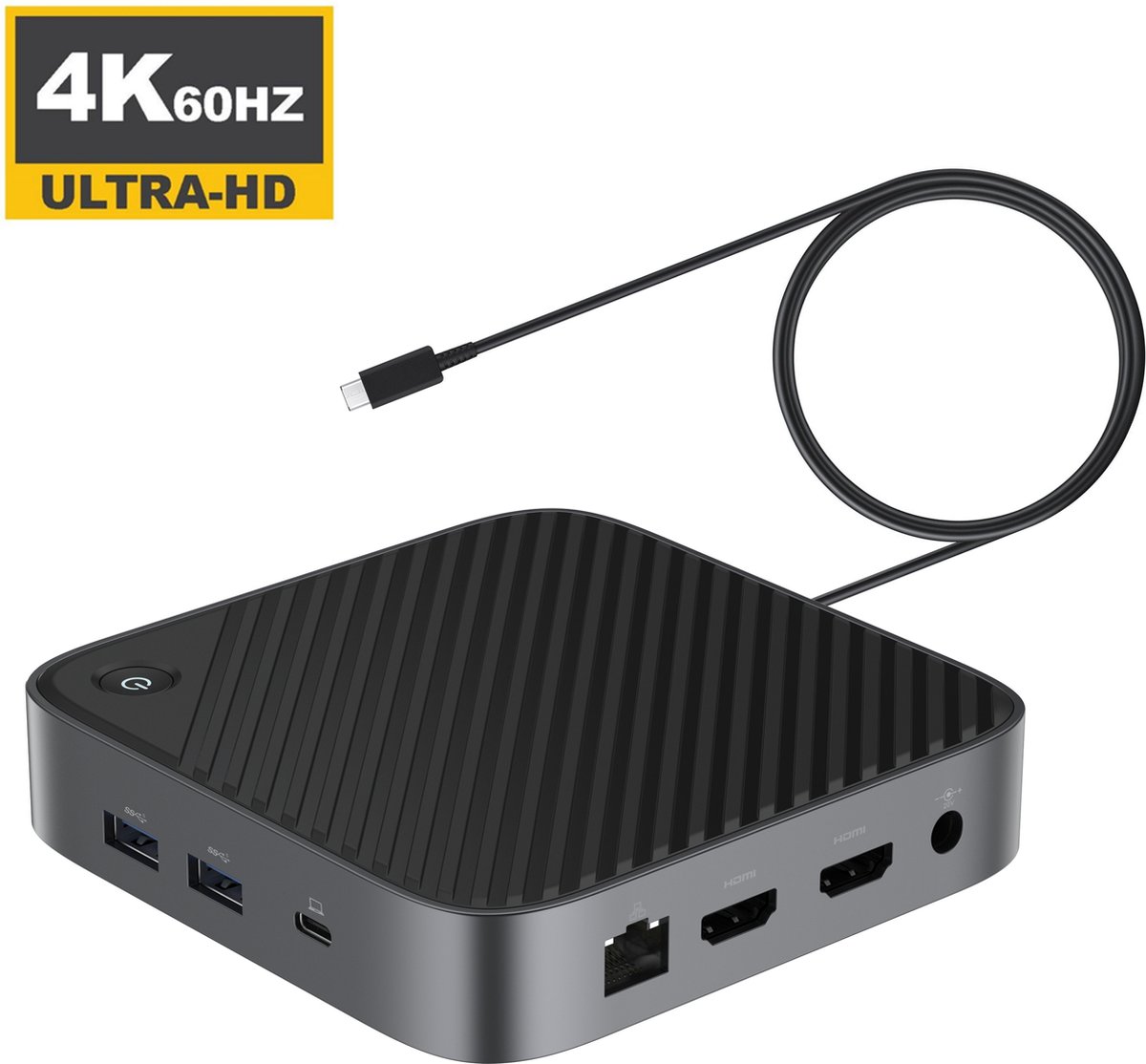 M-TECK USB-C Docking station 2 x HDMI + 3 x USB-A + Ethernet + Audio + SD/MicroSD + 1 x USB-C (100W)