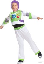 Smiffy's - Toy Story Kostuum - Disney Toy Story Buzz Lightyear Deluxe Fly To The Moon - Jongen - Groen, Paars, Wit / Beige - Maat 116 - Carnavalskleding - Verkleedkleding