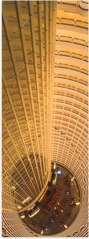 WallClassics - Poster (Mat) - Hotel in China - Grand Hyatt Shanghai - 20x60 cm Foto op Posterpapier met een Matte look