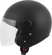 StayPowered Scooter Helm met Vizier - Scooter Helm / Brommer Helm / Motorhelm / Helm Snorfiets Helmplicht - Mat Zwart