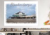 Blankenberge - Inductie beschermer - Inductie Mat - Kookplaat beschermer - Pier van Blankenberge - Luxe - Souvenirs from the sea - 60x50 cm - Afdekplaat inductie