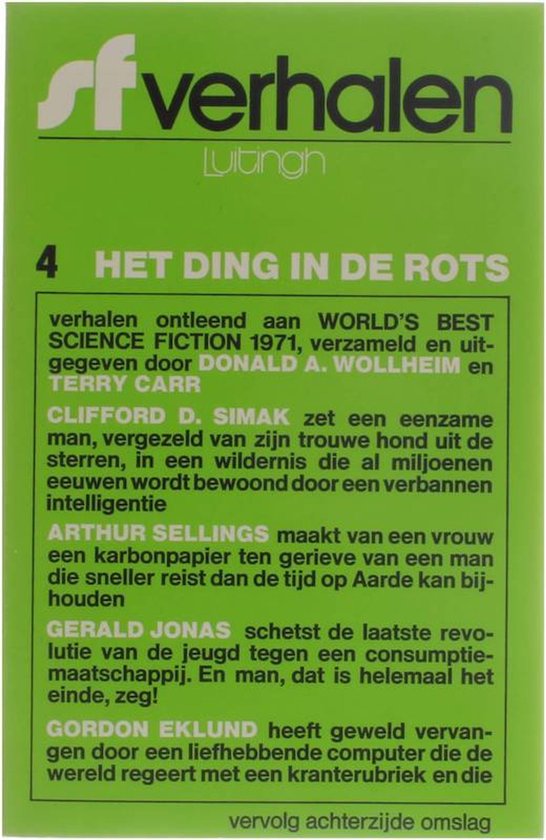Het Ding In De Rots, Donald A. Wollheim | 9789024501915 | Boeken | bol