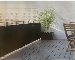 Balkonscherm polyester / incl bevestigingstouw / antraciet / 445 x 80