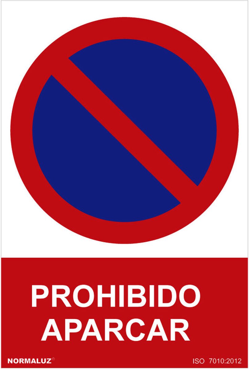 Bord Normaluz Prohibido aparcar PVC (30 x 40 cm)