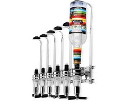 Drank Dispenser 6 delig - Dispenser - Bar Butler - Kroeg decoratie - Bar decoratie - Shot dispenser - Drank dispenser - Bar accessoires - Cave & Garden