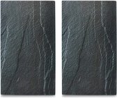 Zeller, plaque de cuisson/planche à découper en marbre, lot de 2, housse de protection pour plaque de cuisson, 52 x 30 x 0 cm