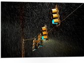 WallClassics - PVC Schuimplaat- Amerikaanse Stoplichten - 75x50 cm Foto op PVC Schuimplaat