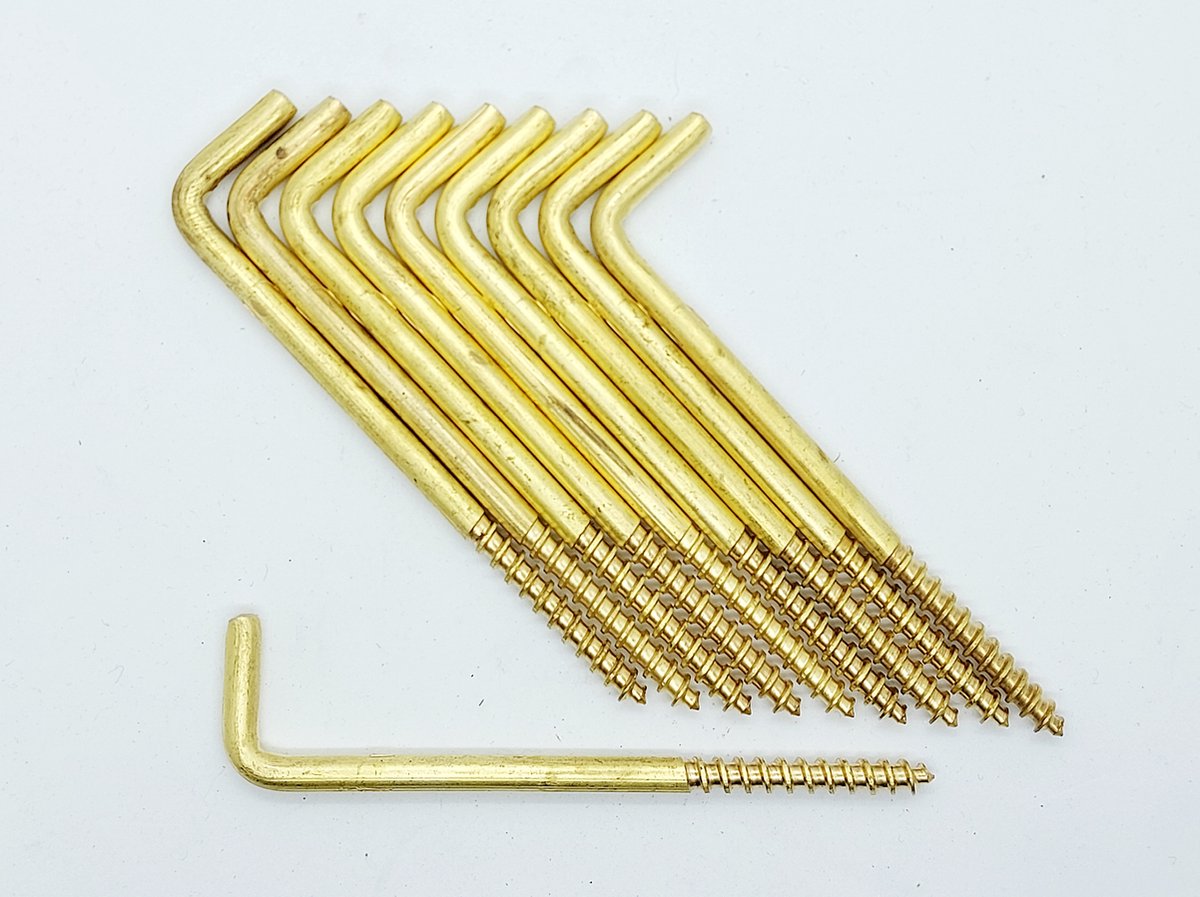 SCHROEFDUIM 100 MM - MESSING - 10 STUKS