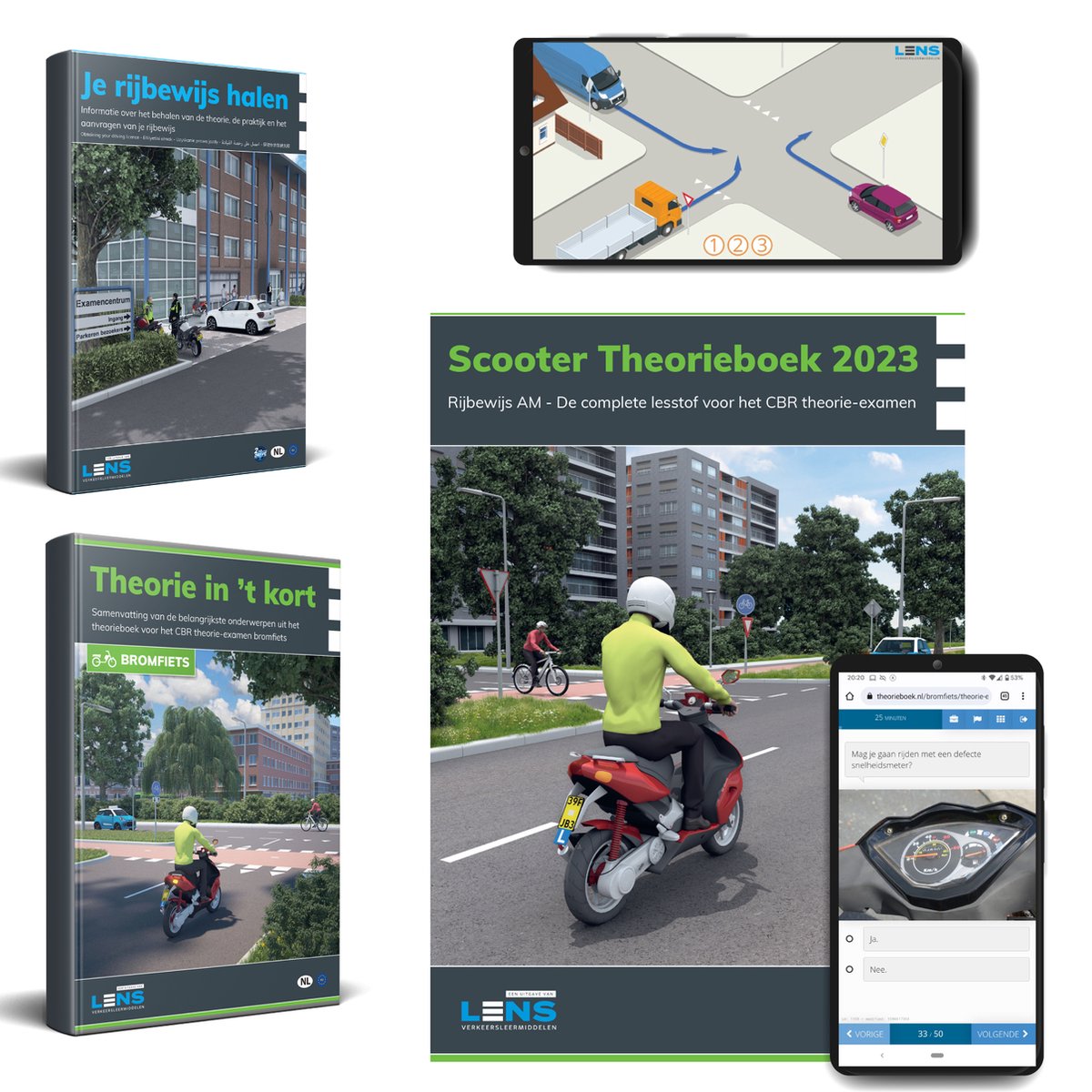 Scooter Theorieboek 2023 met Samenvatting en (20 uur) 3250 Online  Oefenvragen & 50... | bol.com