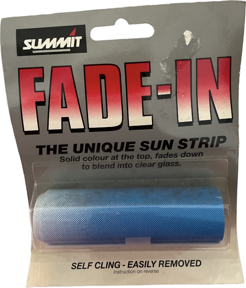 Summit FADE IN Sun Strip - Eenvoudig te plaatsen en te verwijderen - Folie 120 cm x 10 cm - Kleur Blauw - Prijs per stuk