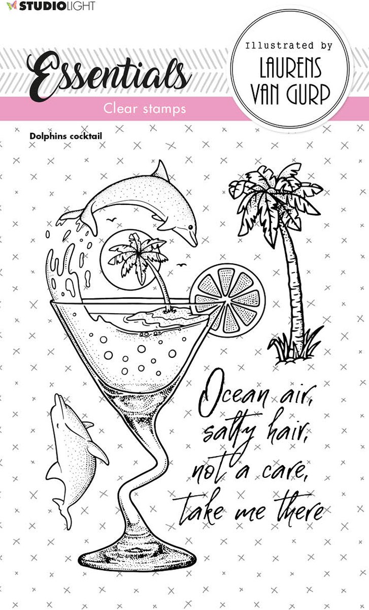 Clear stamps Dolphins cocktail - Essentials nr. 260