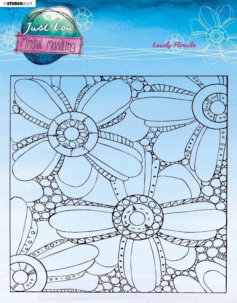 Studio Light Mindful Moodling clear stempels Lovely floral