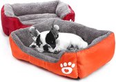 Hondenmand - Kattenmand - hondenbedje- kussen - wasbaar - 68X55X16CM - kleur oranje