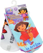Nickelodeon - Dora Explorer - Sokken - Laag - Kindersokken - Maat 19/23 - Set van 3 Paar.