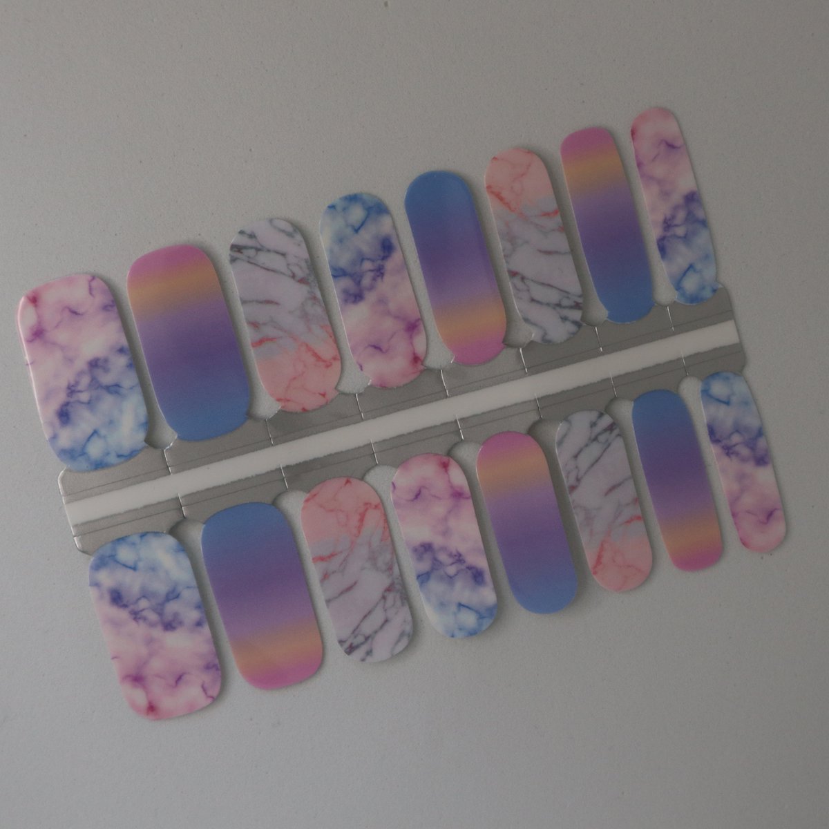 YellowSnails - Nagel Wraps - Marble rainbow - Nagel Stickers - Nagel Folie - Nail Wraps - Nail Stickers - Nail Art - Nail Foil