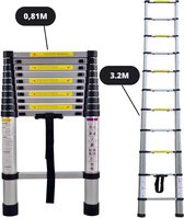 telescopische ladder 3.8 Meter - telescoop ladder/ Professioneel/ Werkladder/ Gecertificeerd