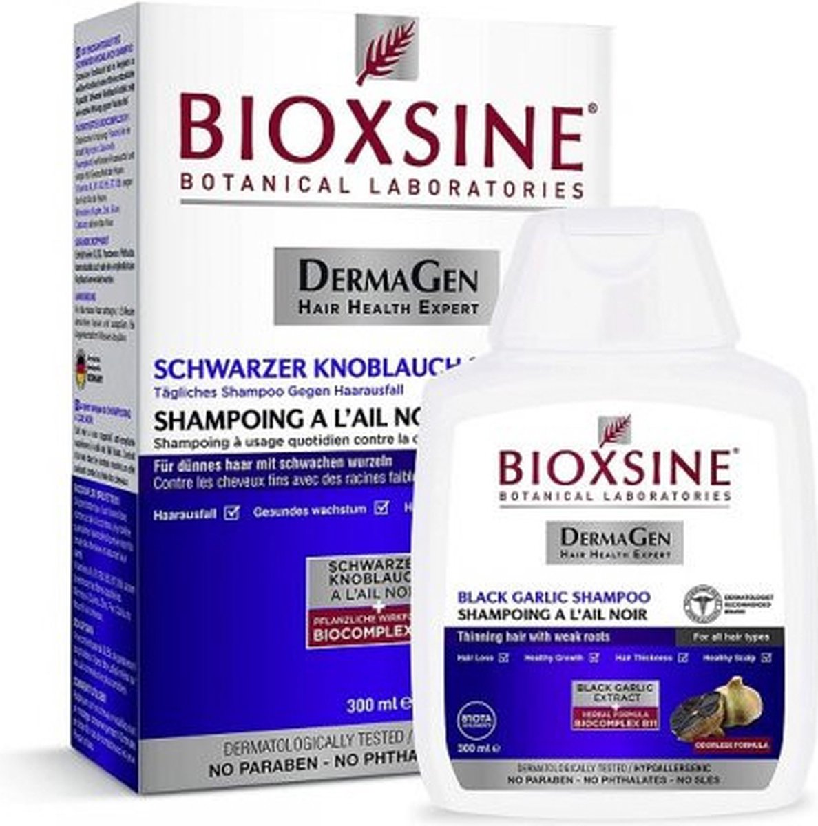 Bioxsine - Dermagen Zwarte Knoflook Shampoo voor Haaruitval 300ml - Anti-Haaruival- Herbal shampoo-Bio shampoo-bioxcin-bioxsine-Biotin