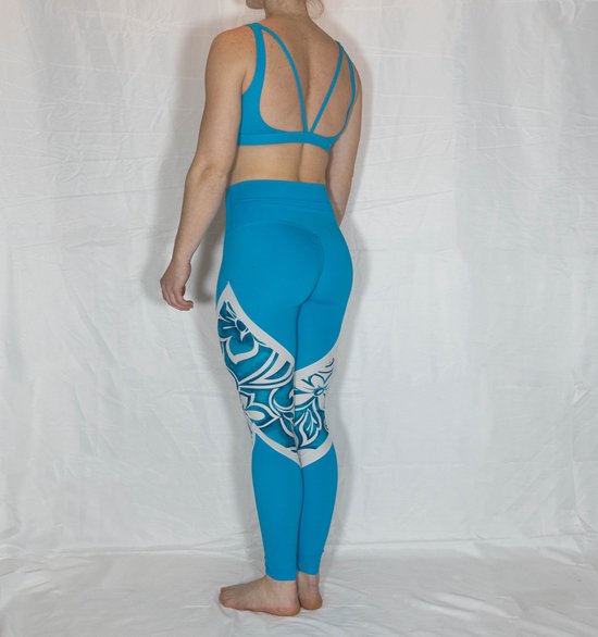 Rooz sportswear - vêtements de fitness - vêtements de yoga - ensemble de sport - bleu clair - leggings de sport - dames - taille haute