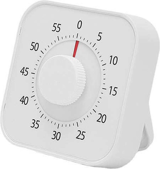 Leerklok Vierkant 12x12 cm Wit Hoogwaardige Leerklok voor Kinderen Timer Kind...