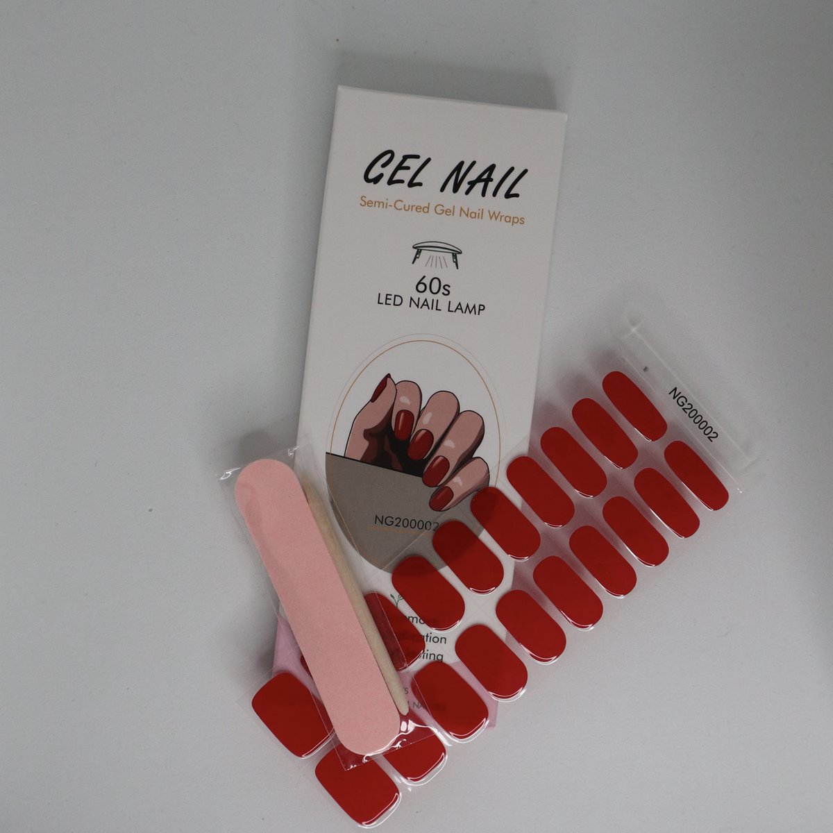 Goedkoopste YellowSnails - Gel Nagel Wraps - Red - Gel Nagel Stickers - Gel Nagel Folie - Gel Nail Wraps - Gel Nail Stickers - Nail Art - Nail Foil
