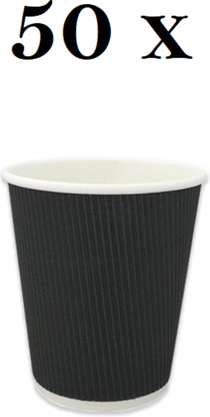 KURTT - koffiebekers to go - 8oz/200ml - 150 stuks - koffiebeker karton - Wit -Drinkbeker - Koffiebeker - Kartonnen Beker - Wegwerpbeker - Papieren Beker