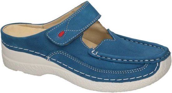 Wolky Comfortschoenen Roll Slipper dodger blauw nubuck