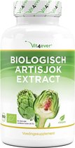 Extrait d'Artichaut Bio - 240 Gélules - 1800 mg par dose quotidienne (2,5% Cynarine) - Véritable Extrait d'Artichaut 20:1 - Qualité Bio - Haute Dose - Vegan - Vit4ever