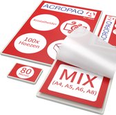 ACROPAQ de plastification ACROPAQ mix package 100x 80 microns (20xA4, 20xA5, 20xA6, 40xA8 (carte de visite))