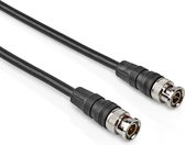 BNC kabel - 75 Ohm - RG59 - 1 meter - Zwart - Allteq
