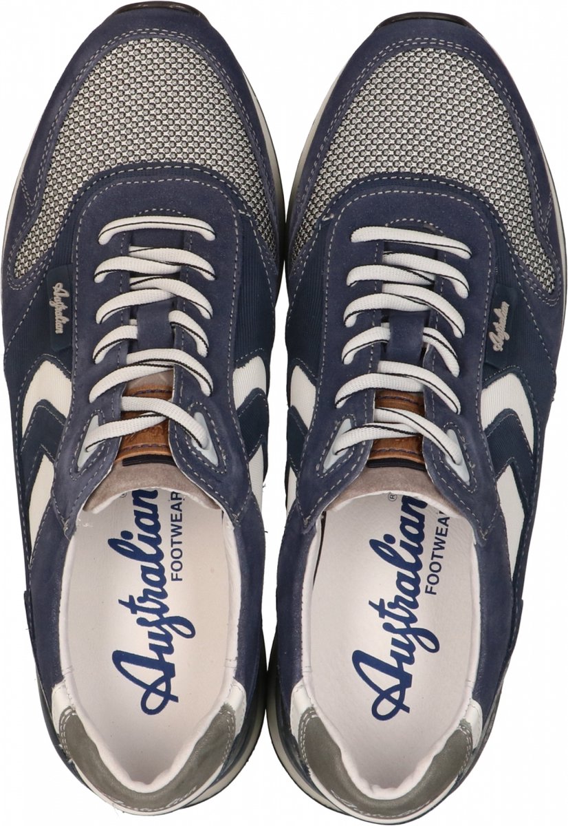 Australian Footwear - Gravity Sneakers Blauw - Blue-white-grey - 43