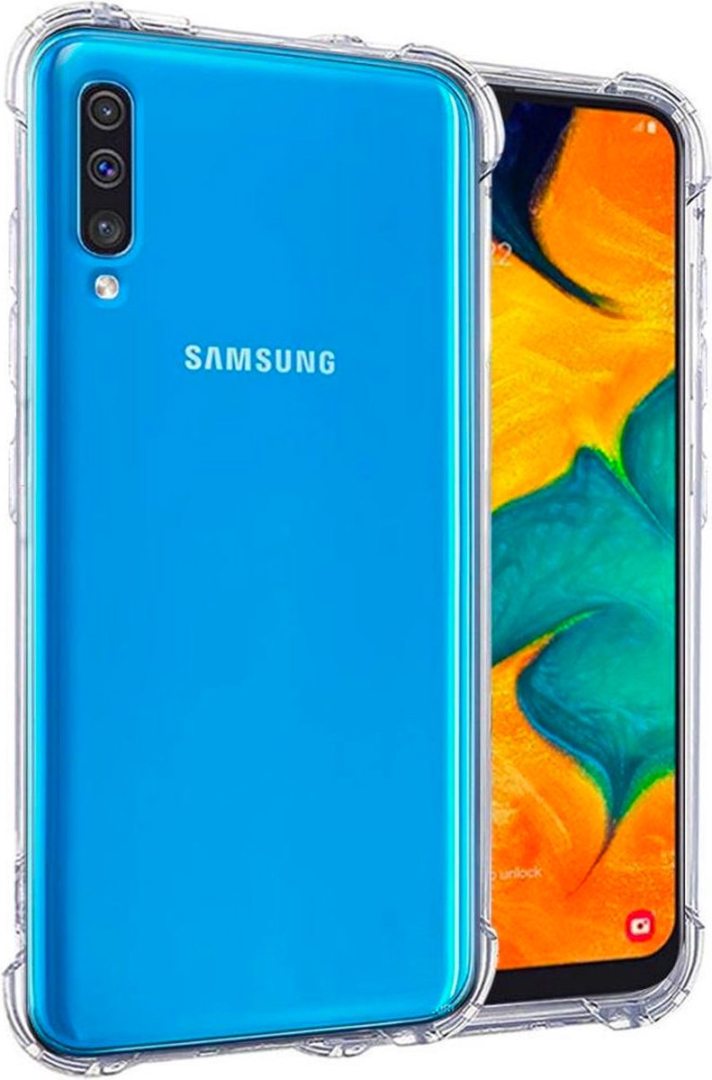 Samsung A70 Hoesje Transparant Shock Proof Siliconen Hoes Case Cover - Samsung Galaxy A70 Hoesje