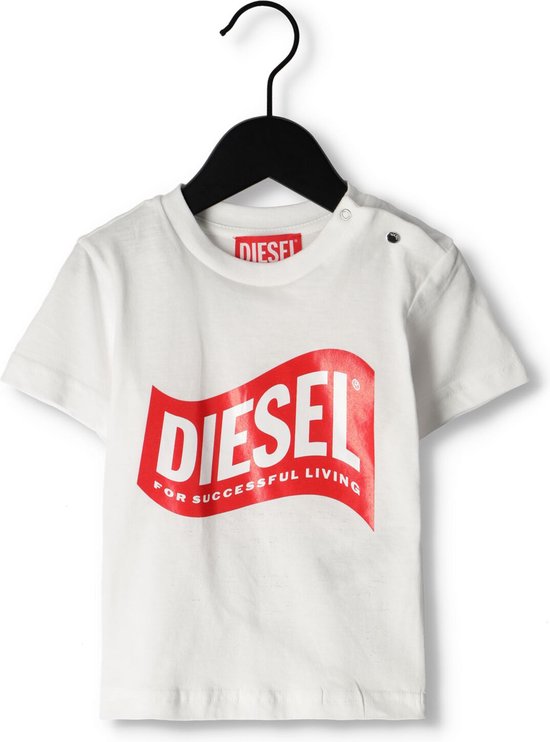 Diesel Tlinb Tops & T-shirts Baby - Shirt - Wit - Maat 80/86