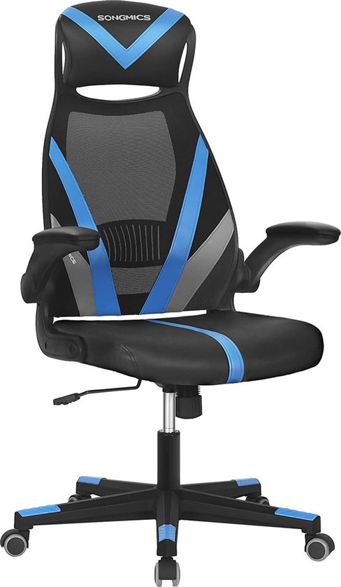 Bureaustoel - Bureau stoel Blauw - Blauw - Bureau - Stoel - Thuis werken - Thuis kantoor - Stoel - Gamestoel - Game stoel - Game bureau stoel - Buro stoel - Gaming - Game pc - Game computer stoel - computer stoel - ComputerStoel - Game PC