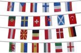 Vlaggenlijn met 24 europese landen vlaggen | 12 meter