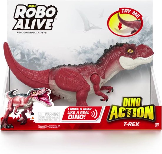 Dinossauro Zuru Robo Alive: Dino Action T- Rex Vermelho Figura articulada -  Zuru