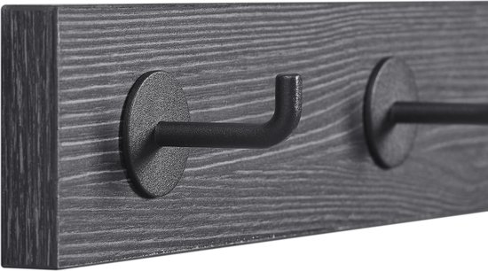 MIRA Home - Industriële Wandkapstok - Compacte wandkapstok - Kapstok - Garderoberek - Makkelijk te Monteren - 60cm