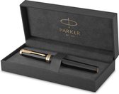 Stylo plume Parker Ingenuity | Collection de Core | Zwart avec finition dorée | fine pointe | Encre noire | Boîte-cadeau